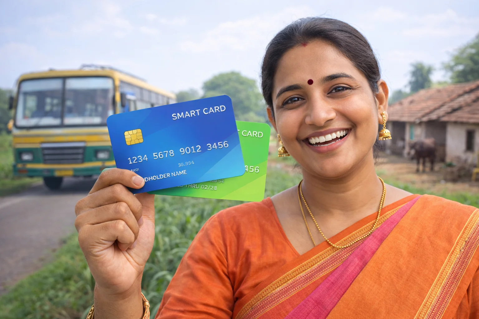 Woman with Smart Card
